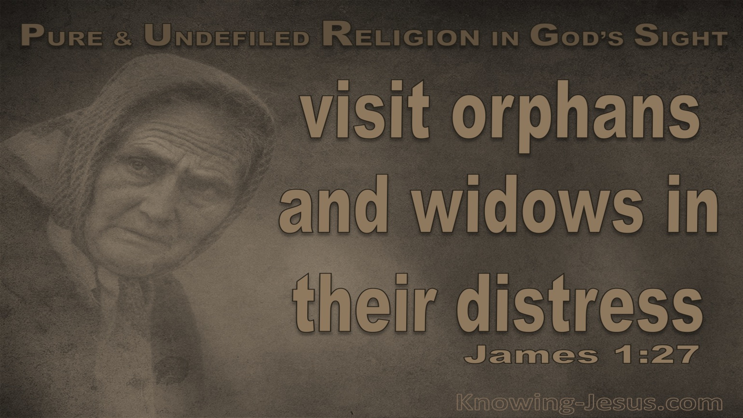 James 1:27 Pure And Undefiled Religion (gray)